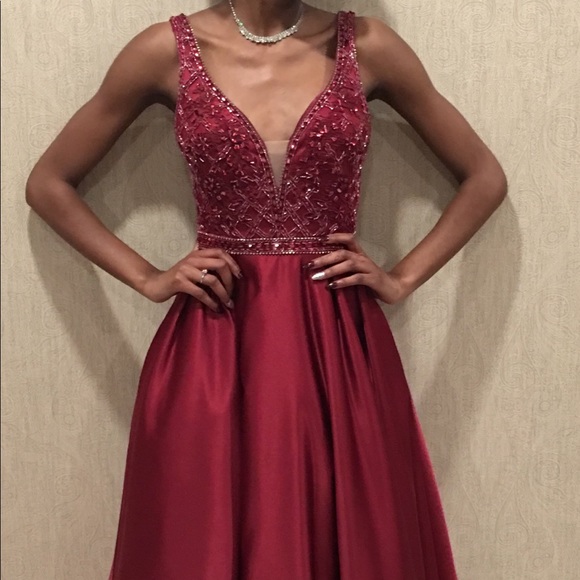 Burgundy Prom Dress